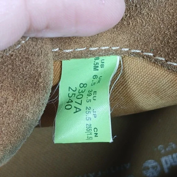 Timberland Boots Womens 8.5 Brown Leather Workwear Lug Sole Outdoor Heritage Pro - Picture 9 of 10